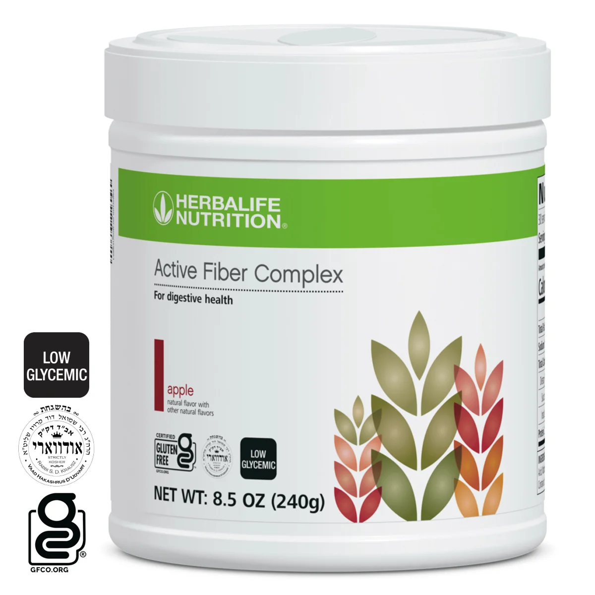 Official Herbalife Active Fiber Complex canister representing the fiber side of an Active Fiber Complex and Simply Probiotic comparison
