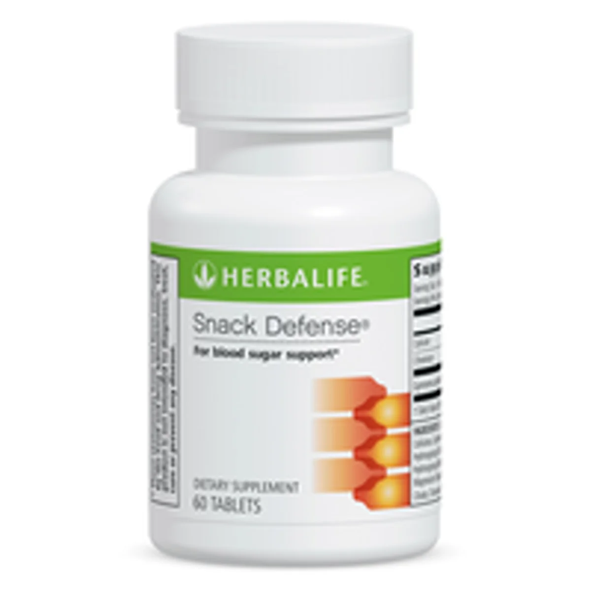 Official Herbalife Snack Defense supplement bottle