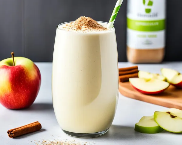 Delicious Vanilla Herbalife Shake with Protein Drink Mix and Apple