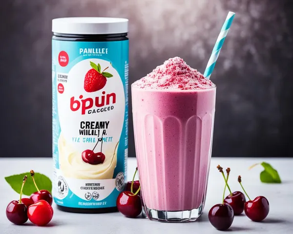 Delicious Vanilla Herbalife Shake with Protein Drink Mix and Cherry