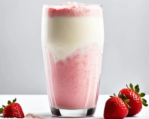 Delicious Vanilla Herbalife Shake with Protein Drink Mix and Strawberry