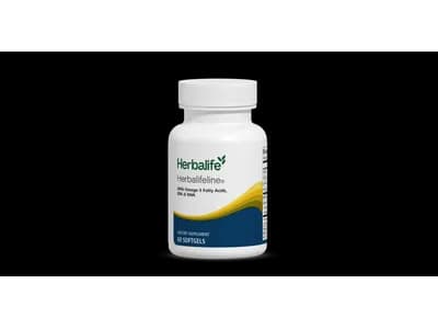 Herbalife Herbalifeline omega-3 softgel bottle, SKU 0065