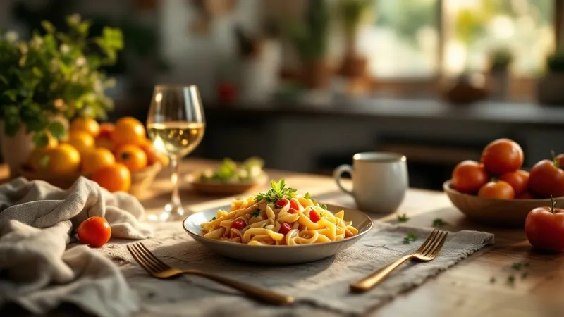 Family enjoying dinner together