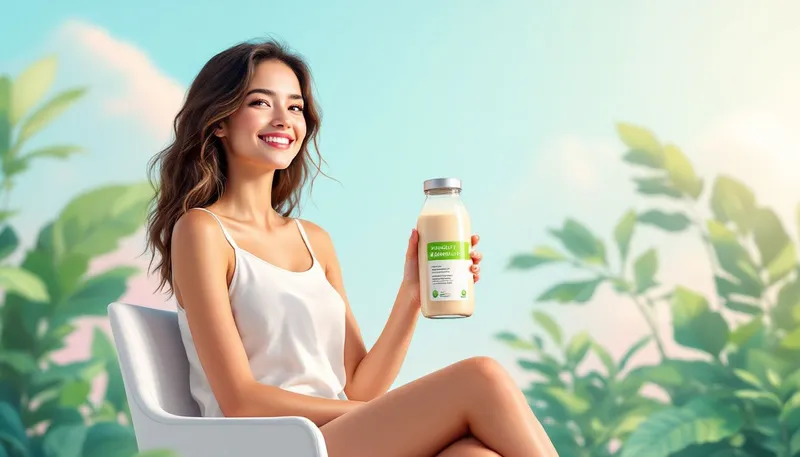 A person enjoying a Herbalife shake, representing good nutrition.
