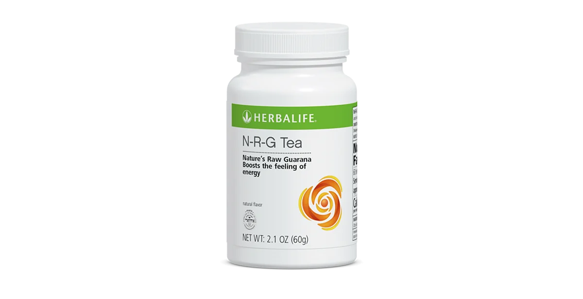 Official Herbalife N-R-G Nature's Raw Guarana Tea product canister