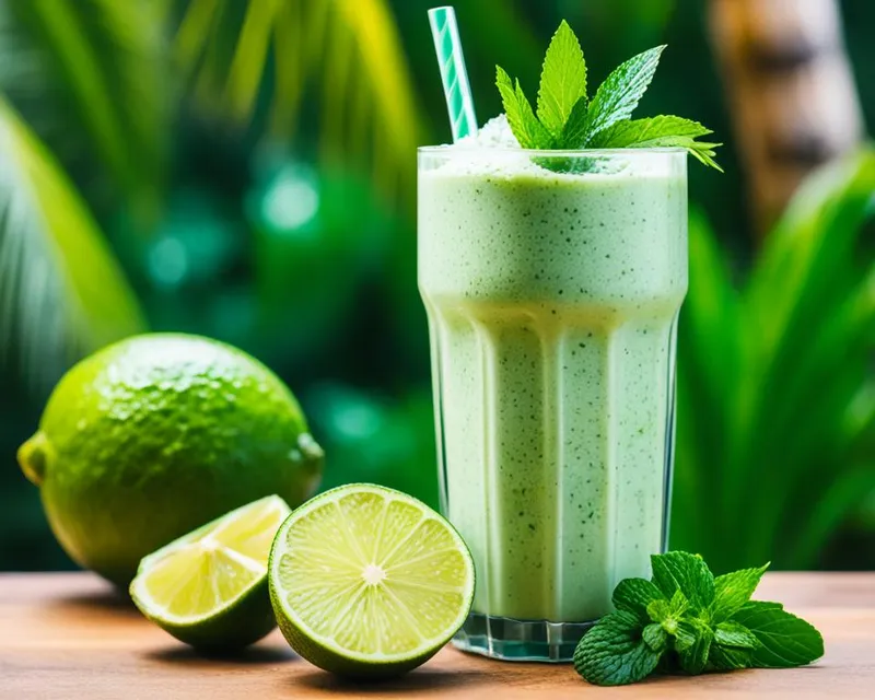 Mojito flavored protein shake