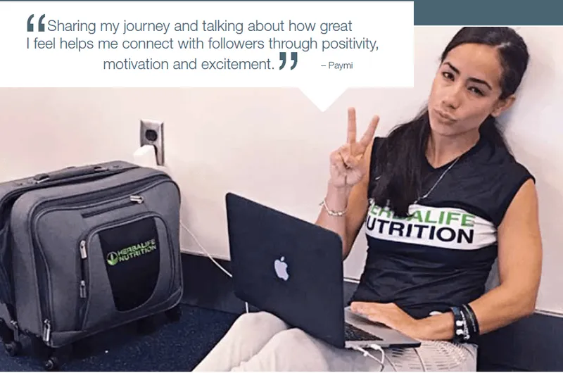 Sharing my journey and talking about how great I feel helps me connect with followers through positivity, motivation and excitement.