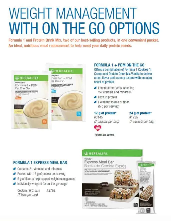 14 - Herbalife Formula 1 PDM ON The Go, Herbalife 1 Express Meal Bar